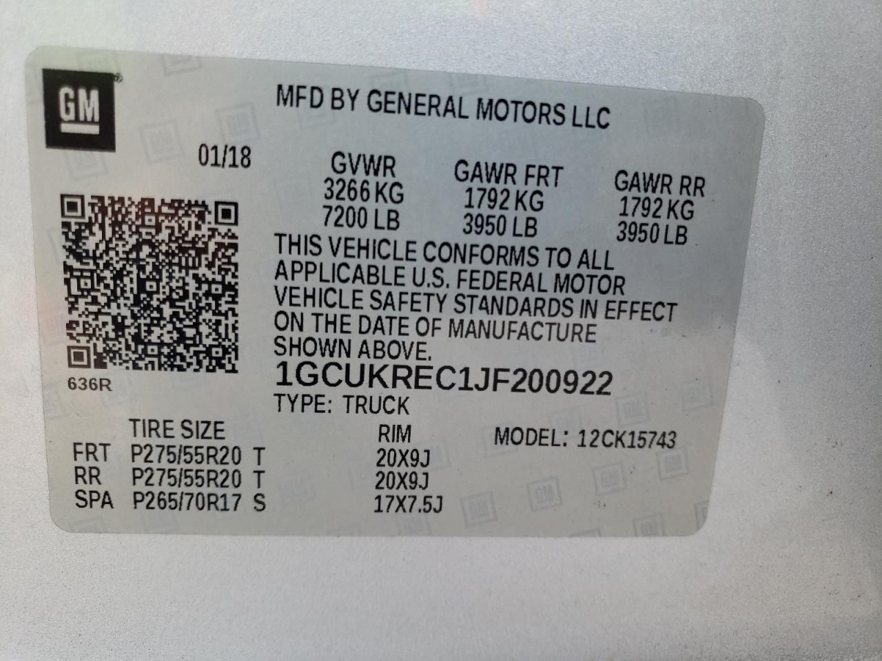 2018 Chevrolet Silverado K1500 lt