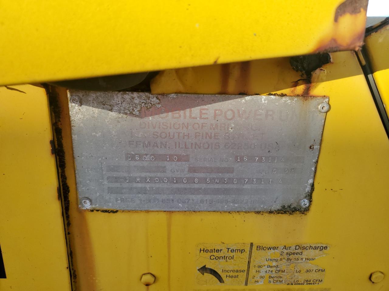 1992 Hesco 1600-10 Manhole Support Trailer