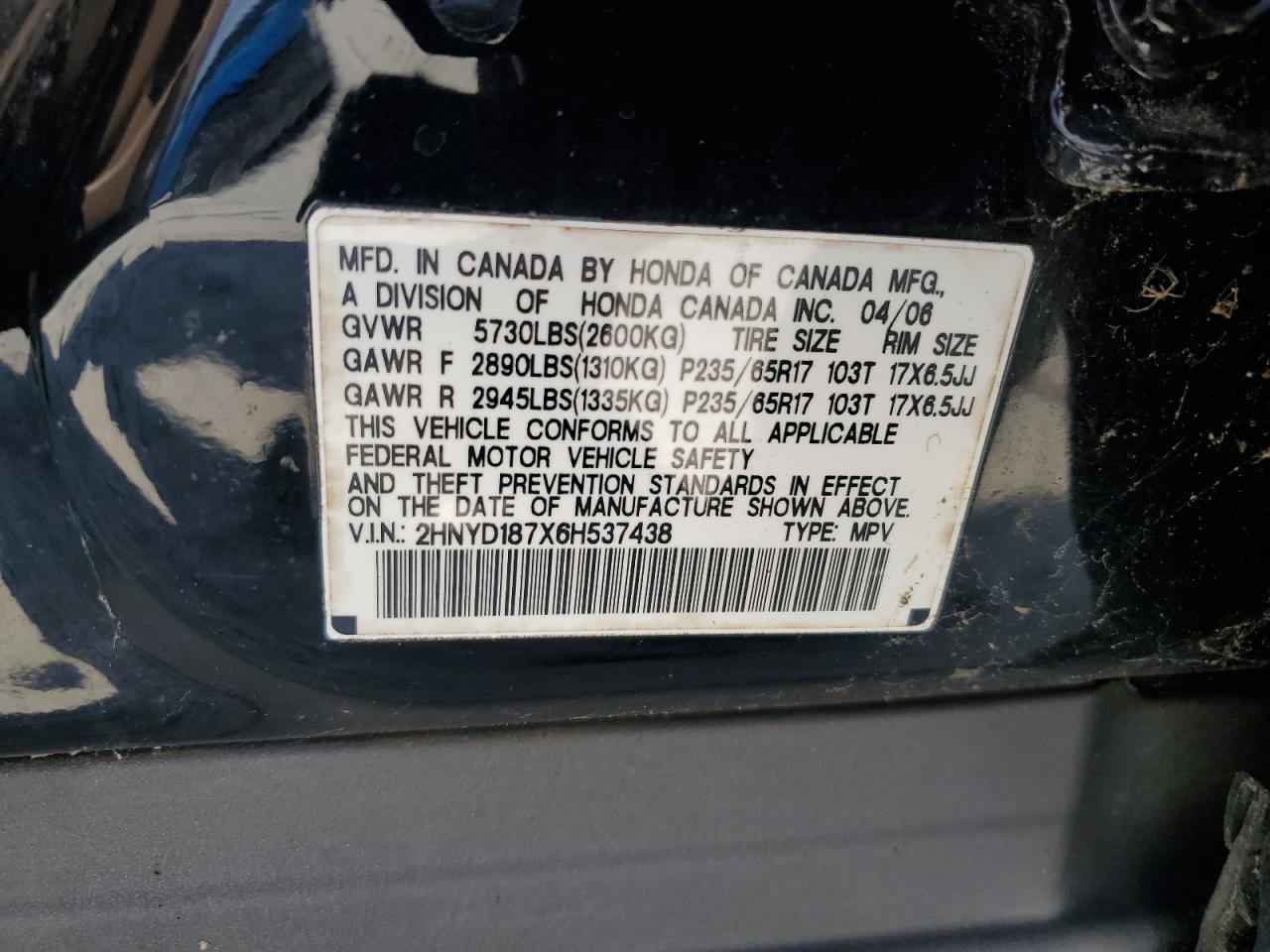 2006 Acura Mdx Touring