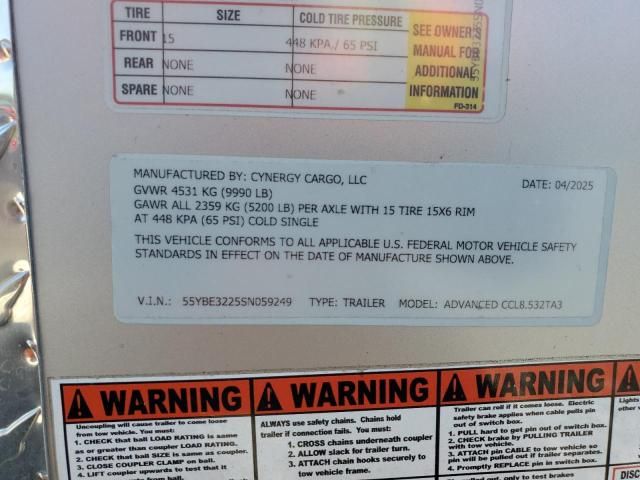2025 Cynergy Cargo Tr 2025 Cynergy Cargo CCL8.532TA3 Enclosed Cargo Trai