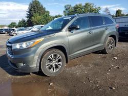 Salvage cars for sale from Copart Finksburg, MD: 2016 Toyota Highlander xle