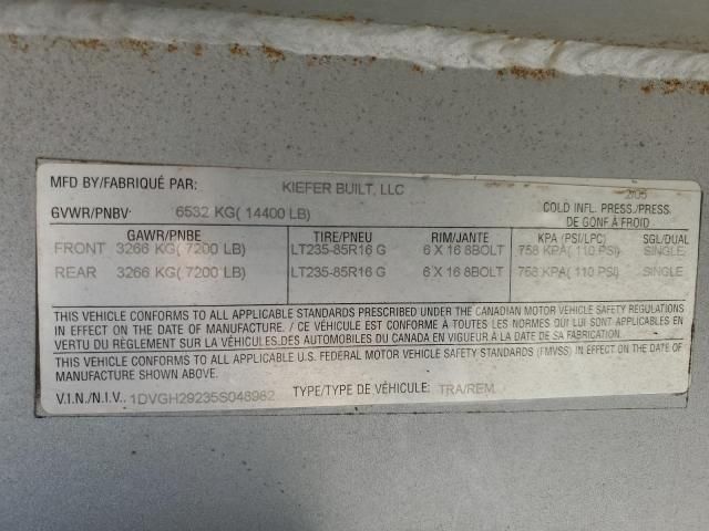 2005 Kiefer Built Inc. 2005 Kiefer Built Livestock Trailer