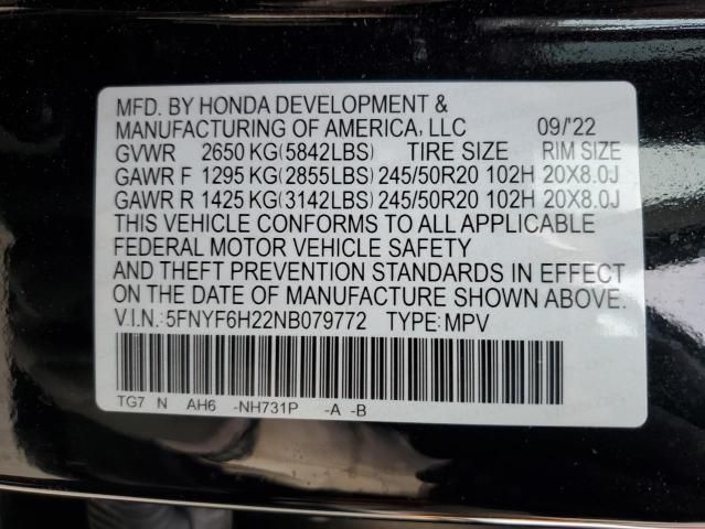 2022 Honda Pilot SE