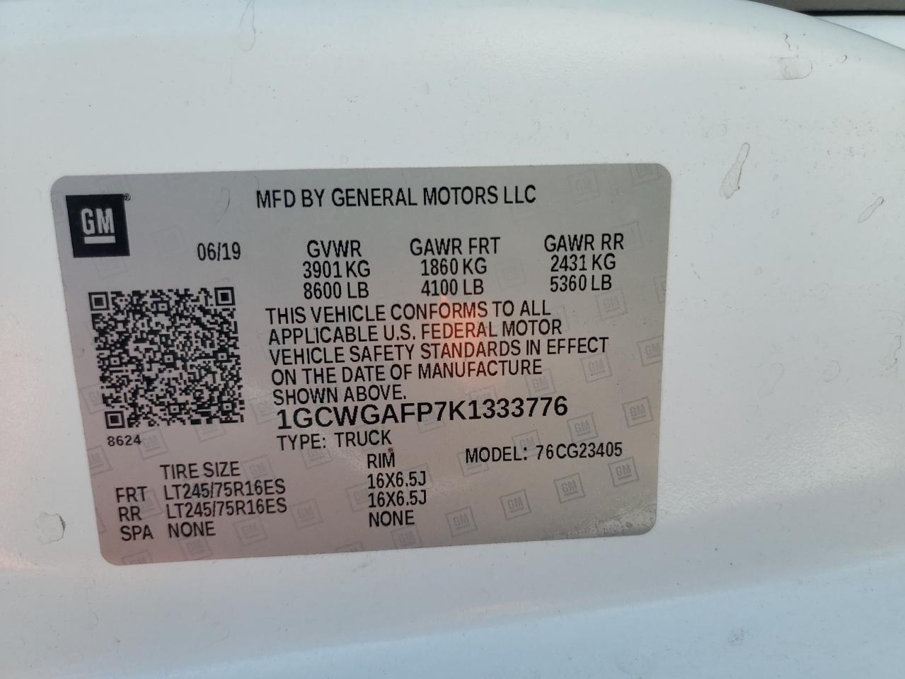 2019 Chevrolet Express G2500