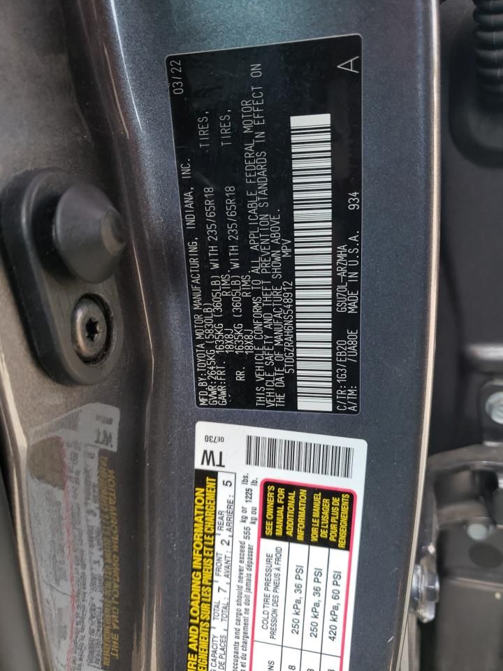 2022 Toyota Highlander xle