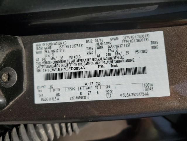 2016 Ford F150 Supercrew