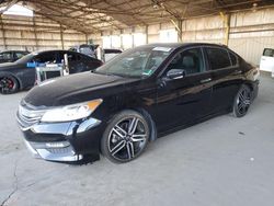 Honda Accord Sport salvage cars for sale: 2016 Honda Accord Sport
