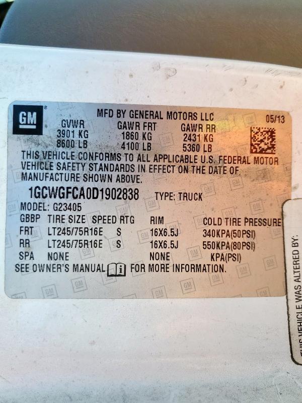 2013 Chevrolet Express G2500