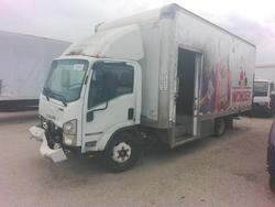 Salvage trucks for sale at Clewiston, FL auction: 2013 ISU NPR4X2, 71'' BBC ST