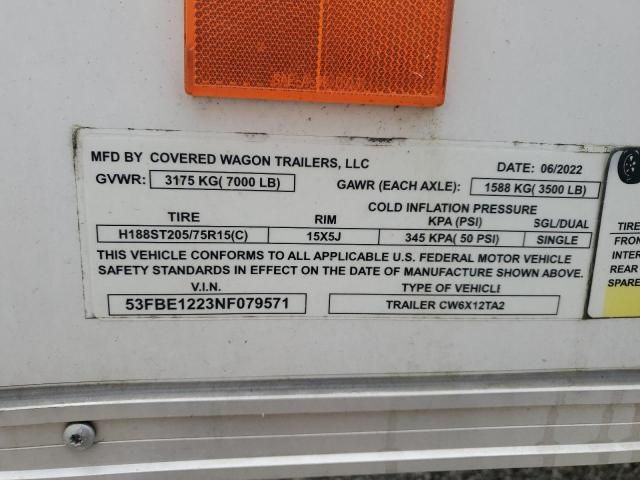 2022 Covered Wagon Traile 2022 Covered Wagon CW6X12TA2 Enclosed Cargo Traile