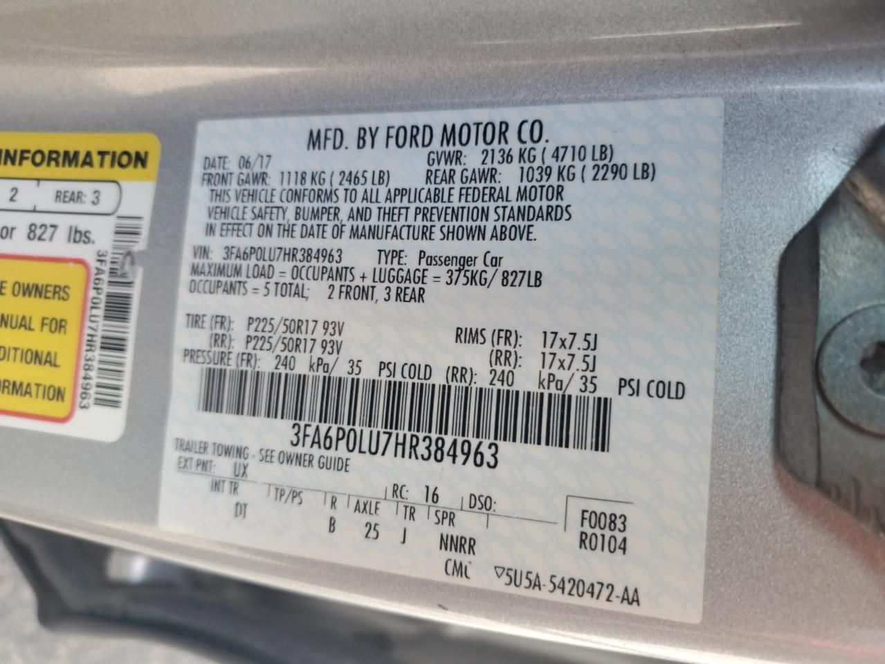 2017 Ford Fusion se Hybrid