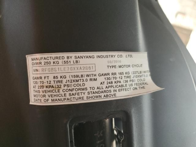 2016 SYM Fiddle III 200I