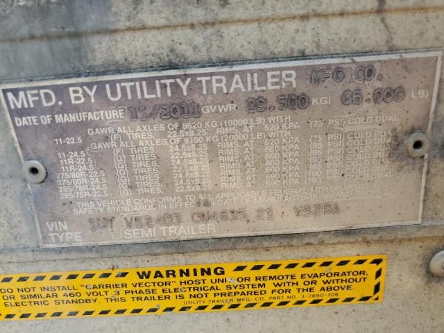 2012 Utility VS2RA Refrigerated Van Trailer