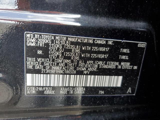 2022 Toyota Rav4 le