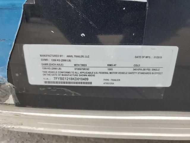 2019 Anvil AT6X12SA Enclosed Cargo Trailer