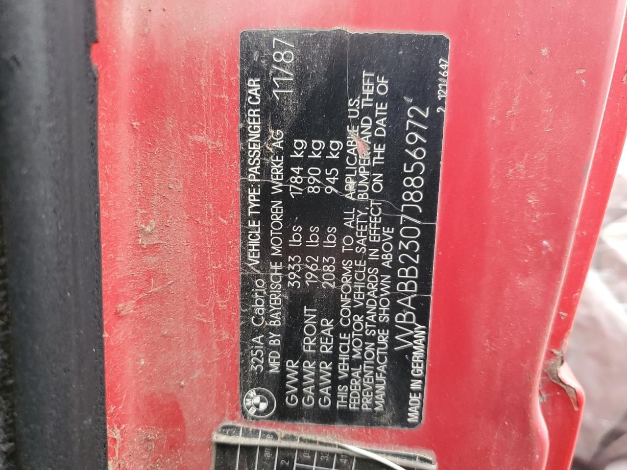 1988 BMW 325 i Automatic