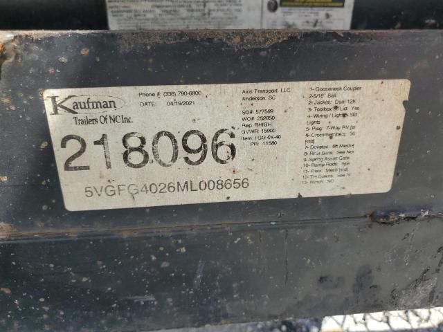 2021 Kaufman Equipment Trailer