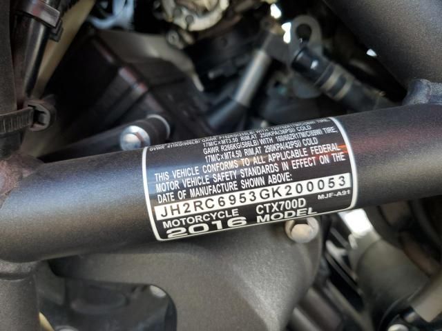 2016 Honda CTX700 D