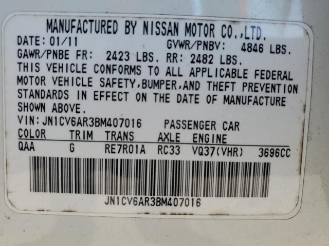 2011 Infiniti G37