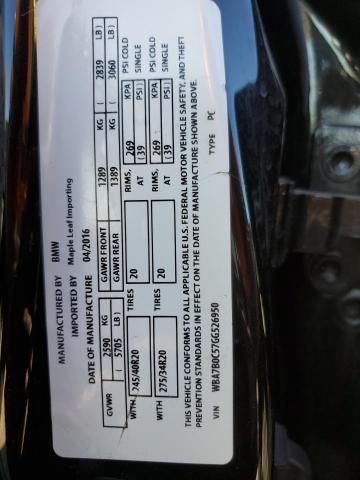2016 BMW 750 XI