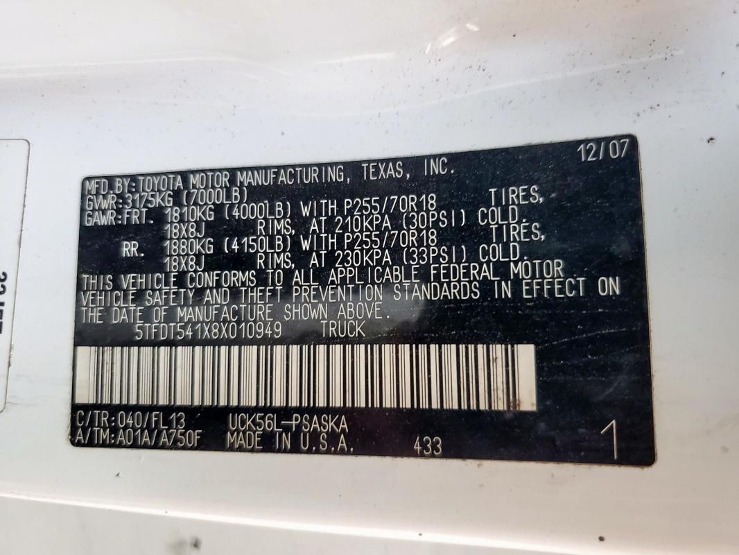2008 Toyota Tundra Crewmax