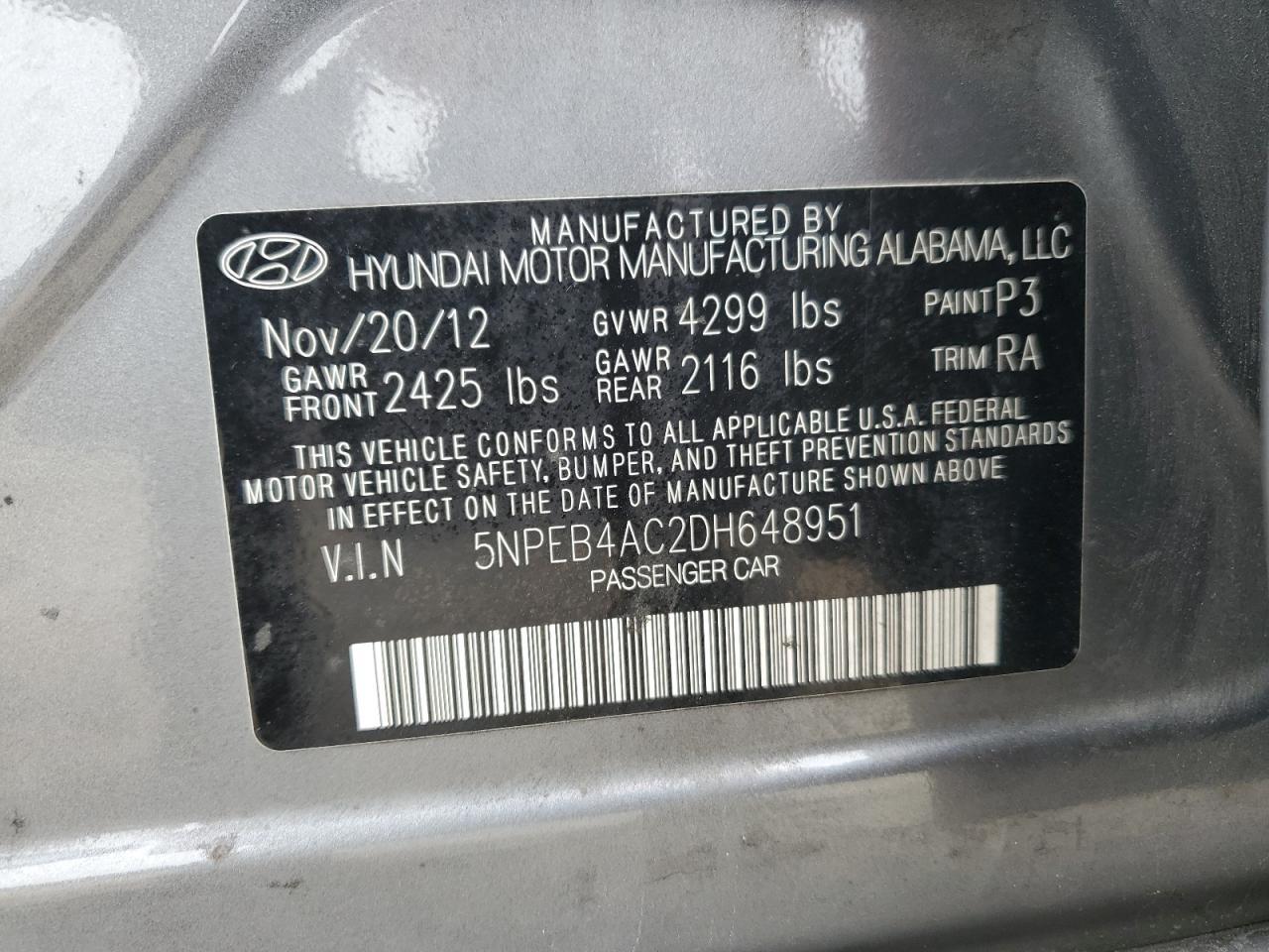 2013 Hyundai Sonata gls