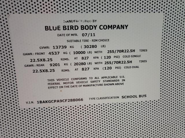 2012 Blubird 2012 Bluebird ALL American-RE-School Bus