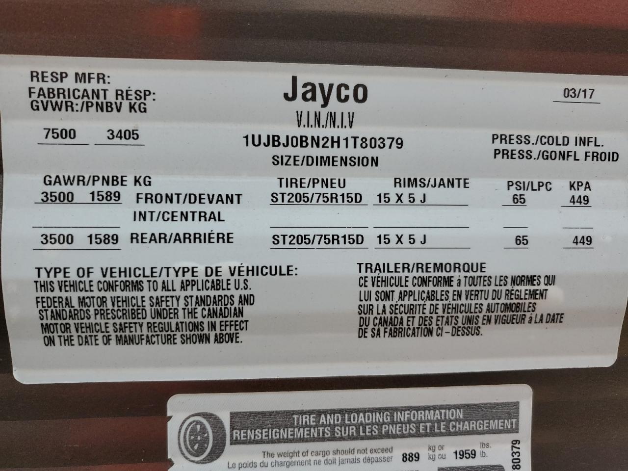 2017 Jayco Jayflight