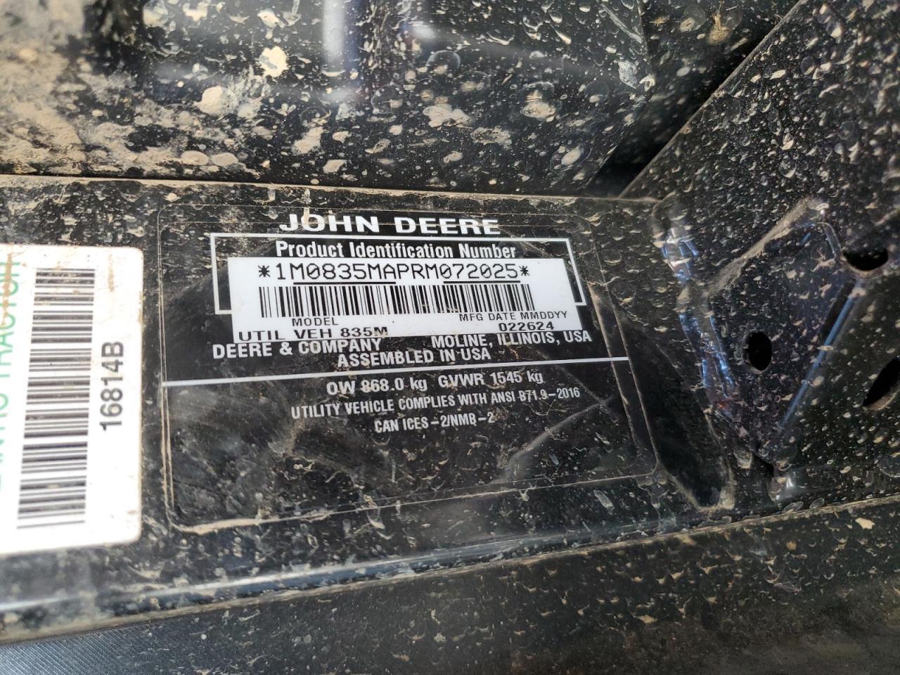 2024 John Deere XUV825M