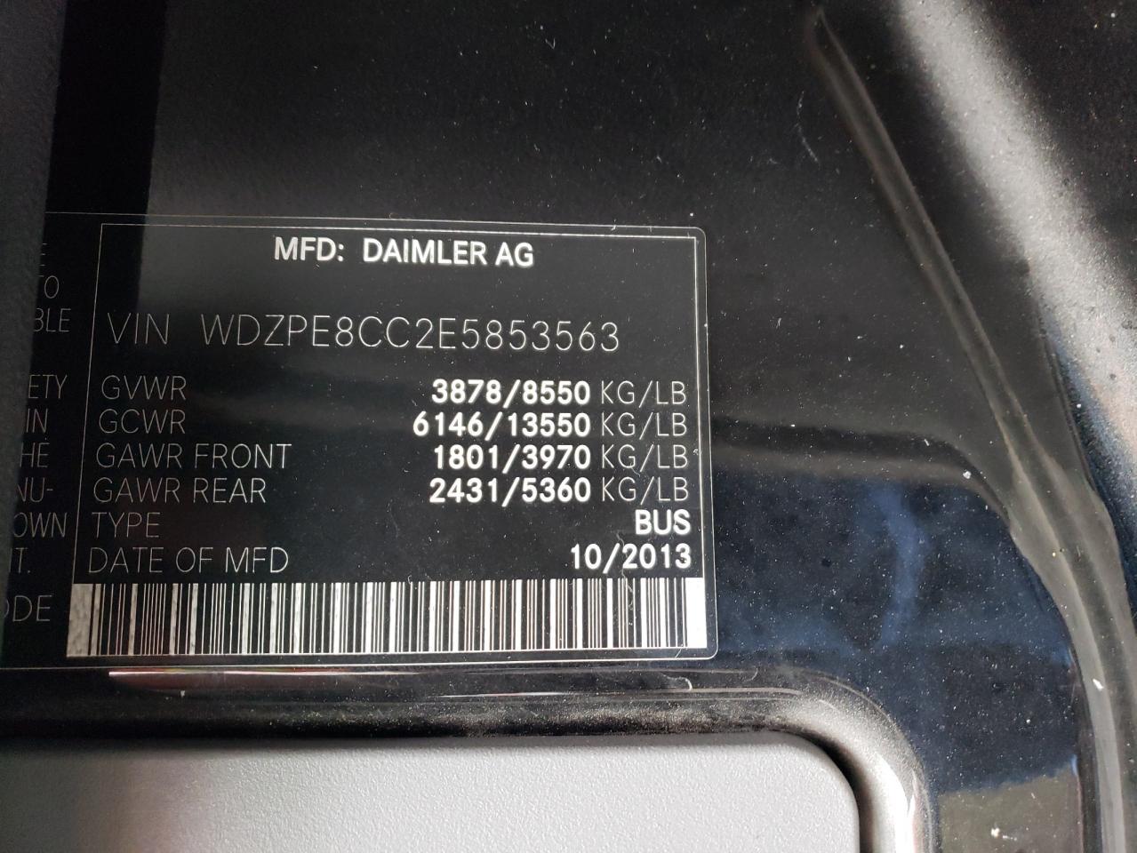 2014 Mercedes-Benz Sprinter 2500