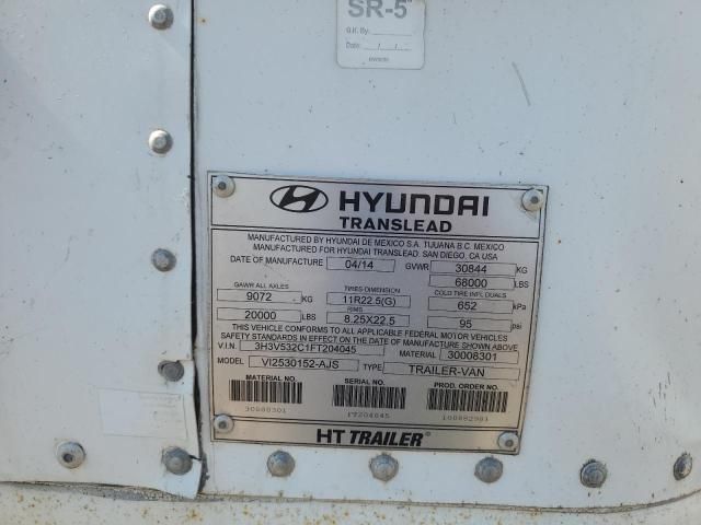 2015 Hyundai Translead VI2530152-AJS DRY Van Trailer