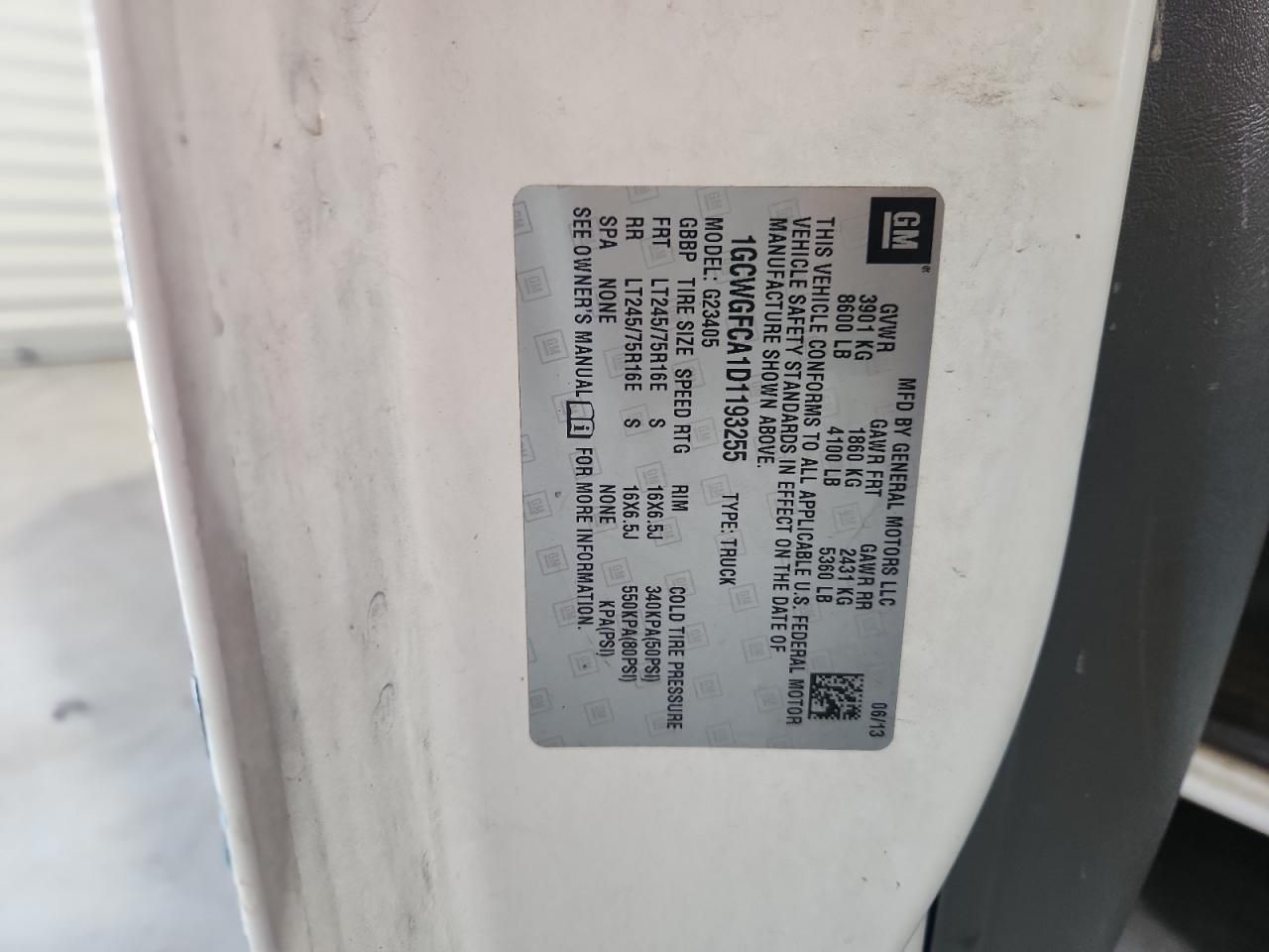 2013 Chevrolet Express G2500