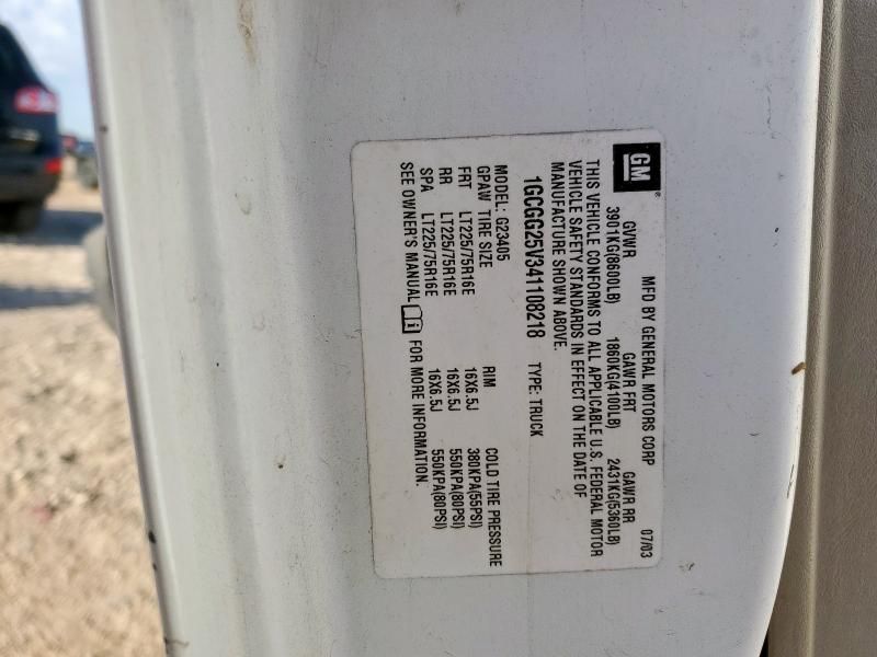 2004 Chevrolet Express G2500