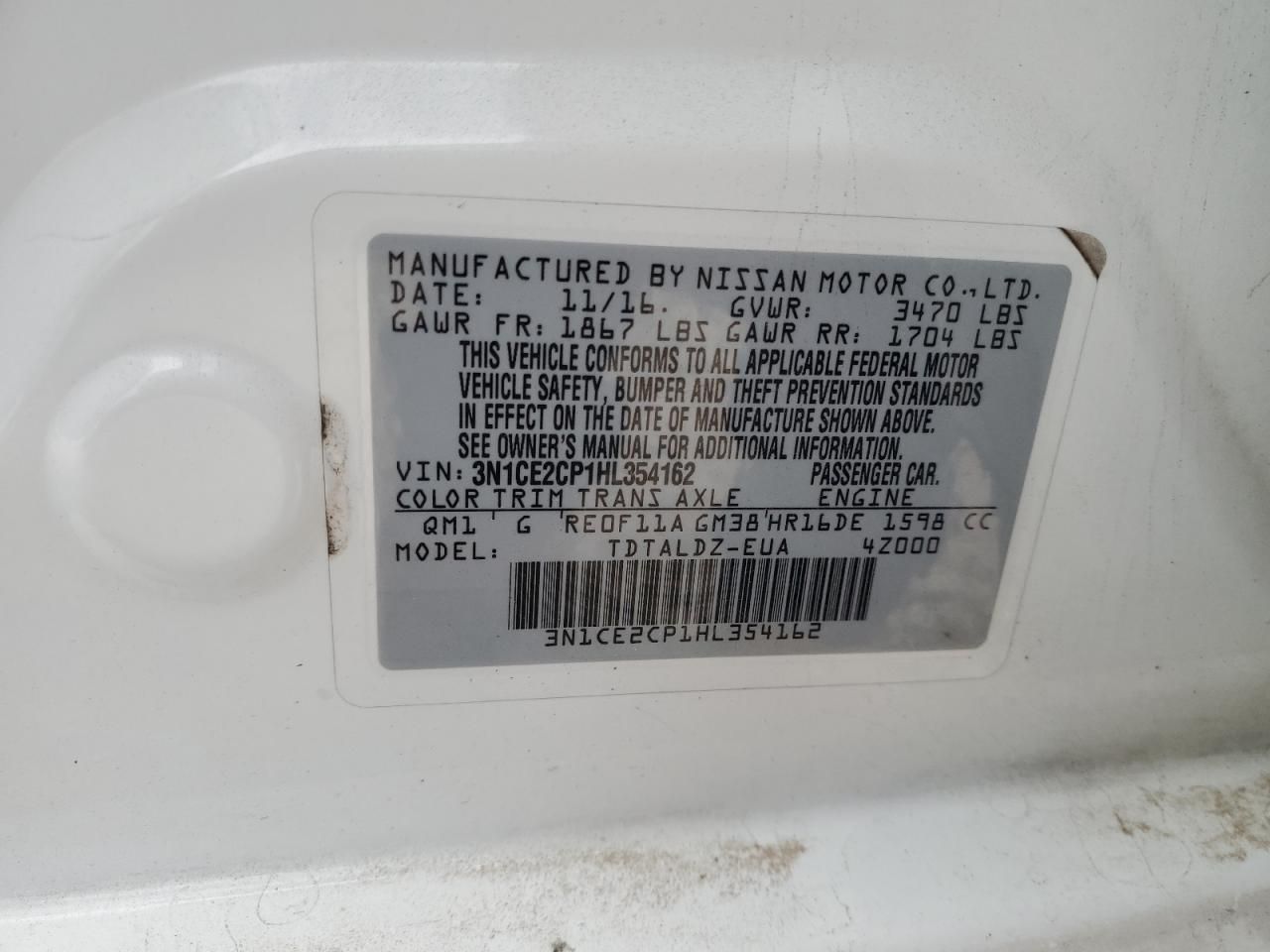 2017 Nissan Versa Note s