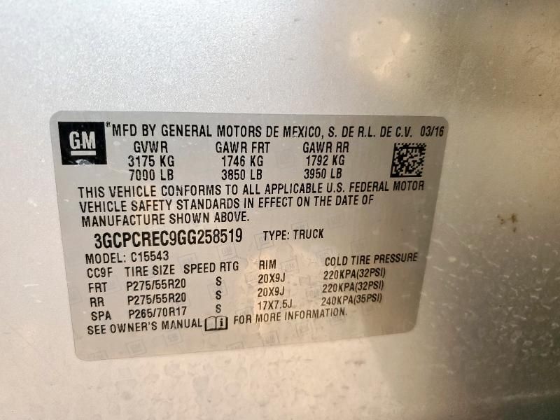 2016 Chevrolet Silverado C1500 LT