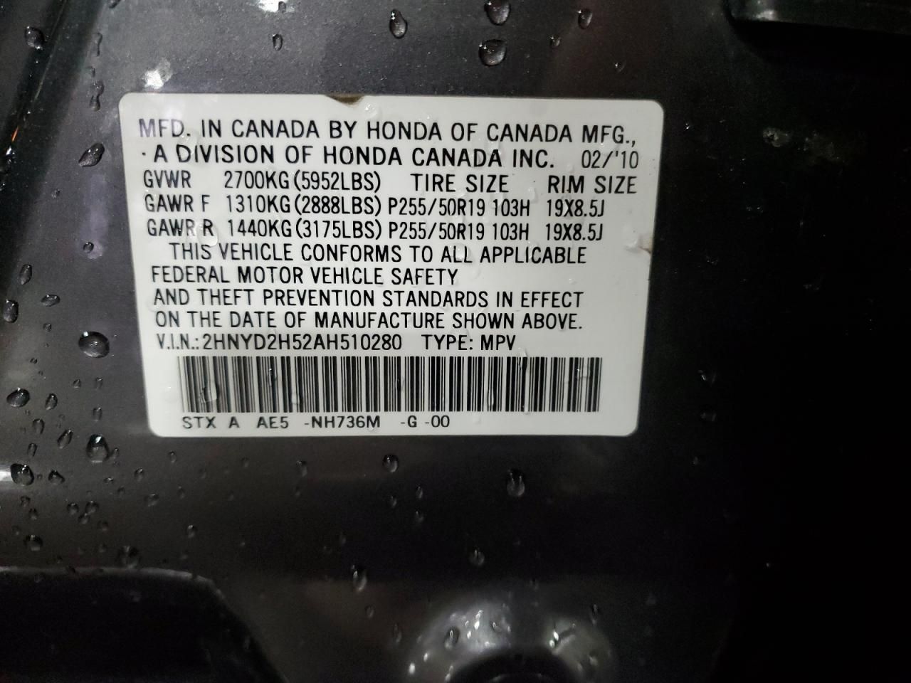 2010 Acura Mdx Advance