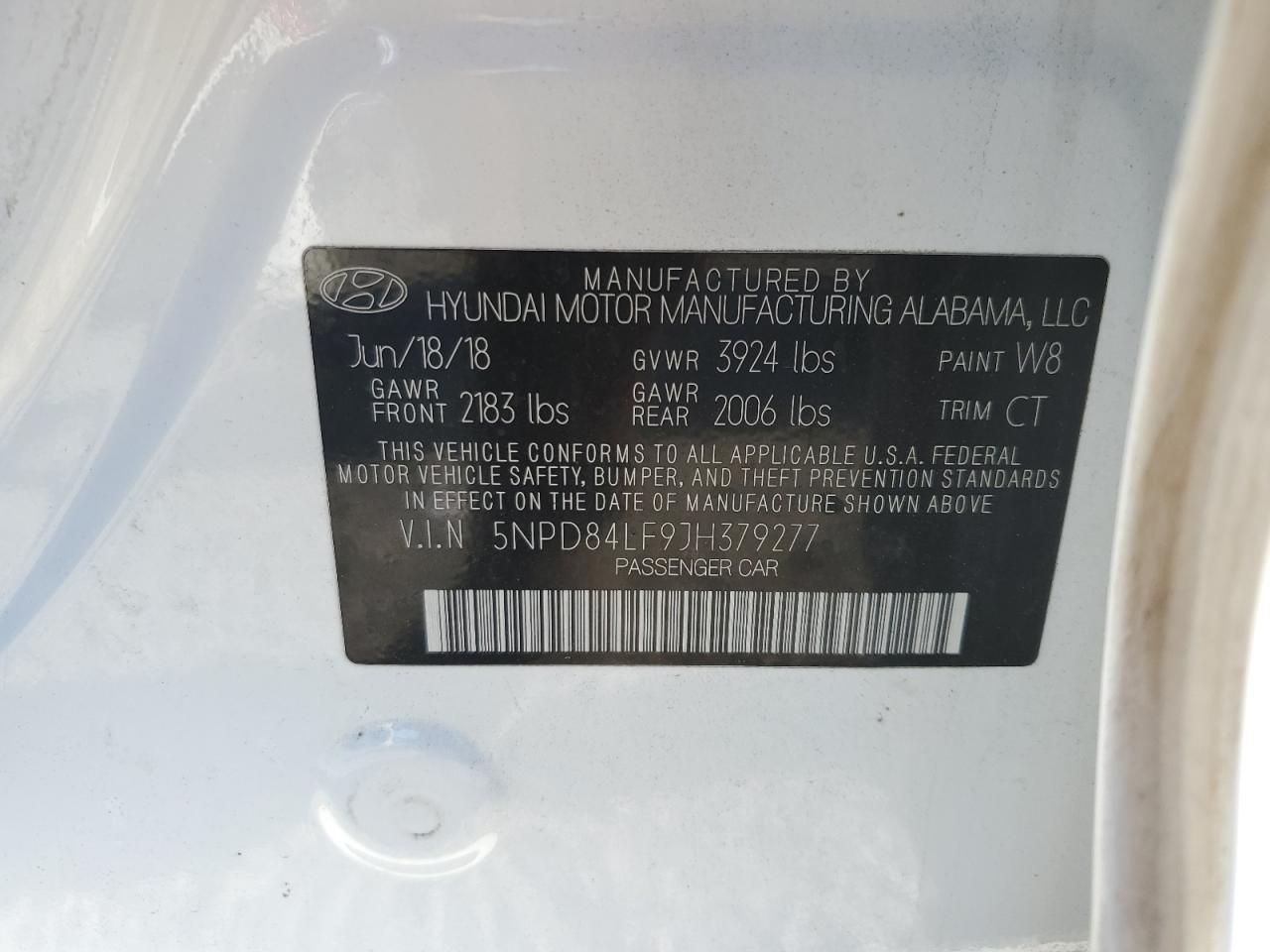 2018 Hyundai Elantra sel