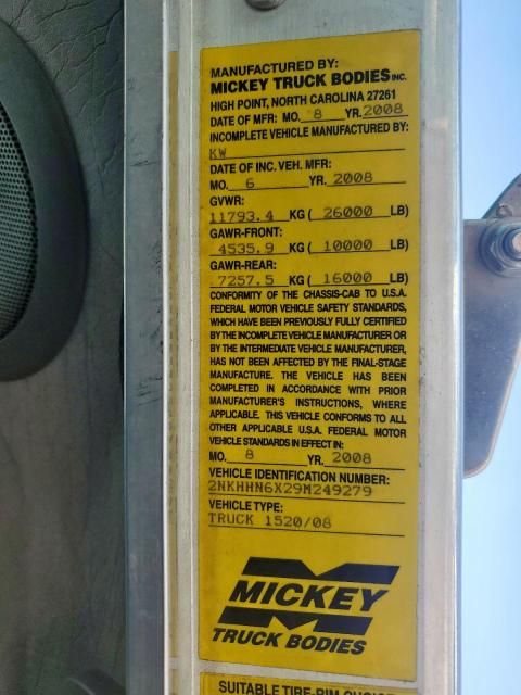 2009 Kenworth Construction T270