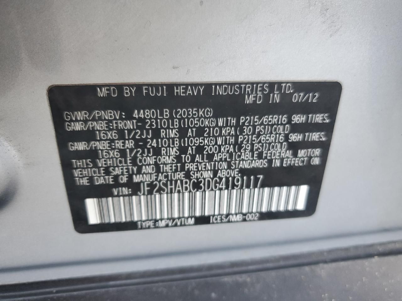 2013 Subaru Forester 2.5x