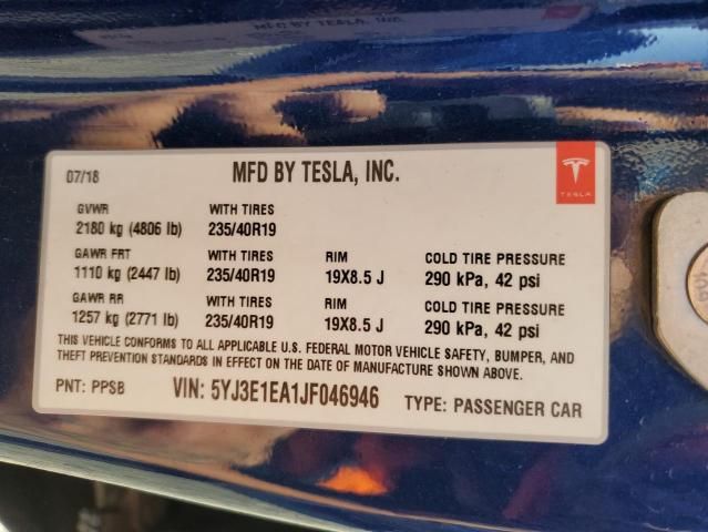 2018 Tesla Model 3