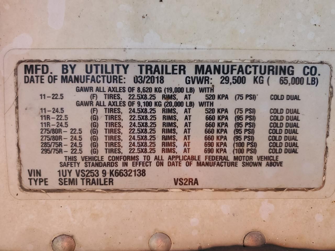 2019 Utility Vs2ra Refrigerated van Trailer