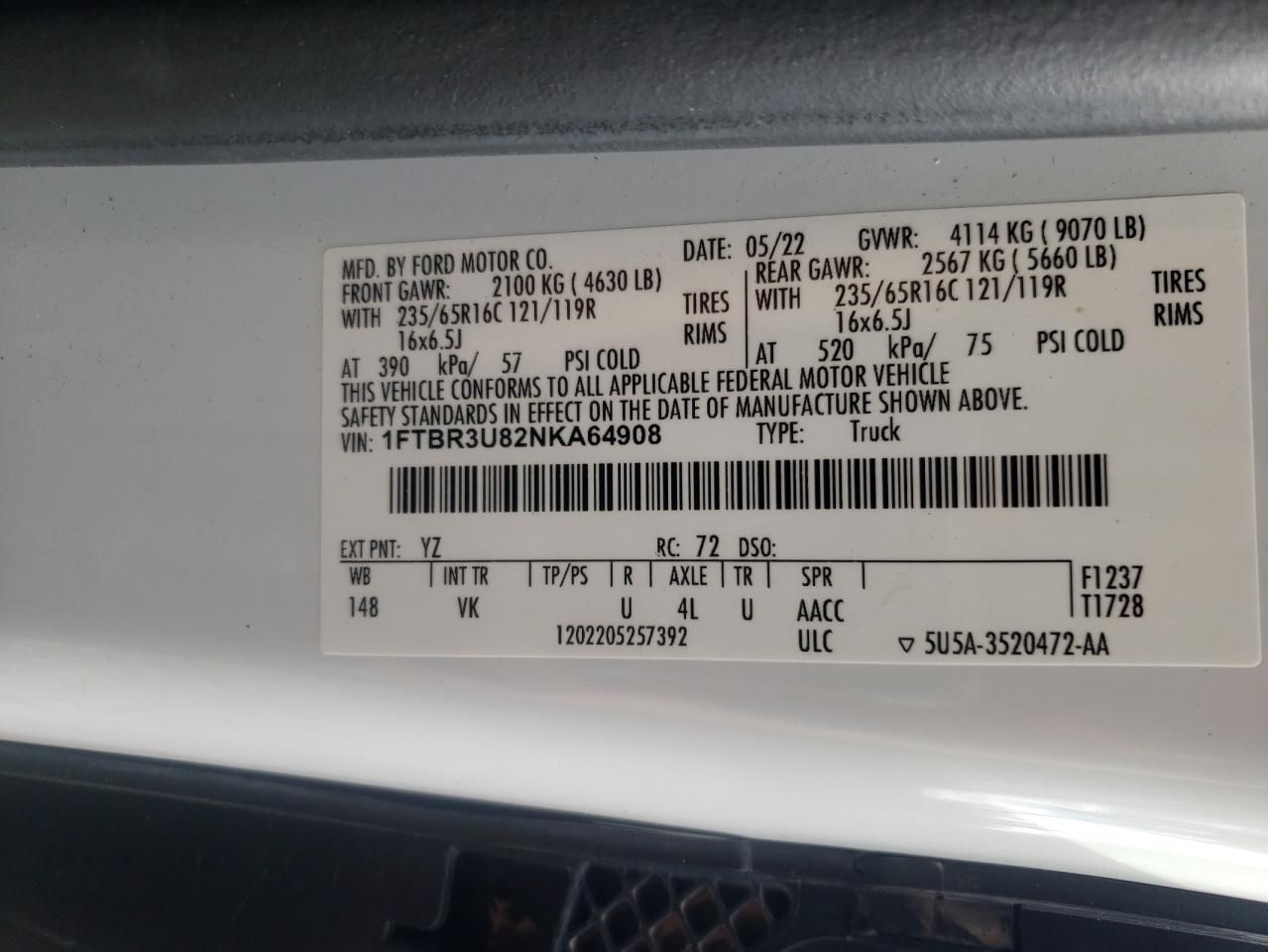 2022 Ford Transit T-250