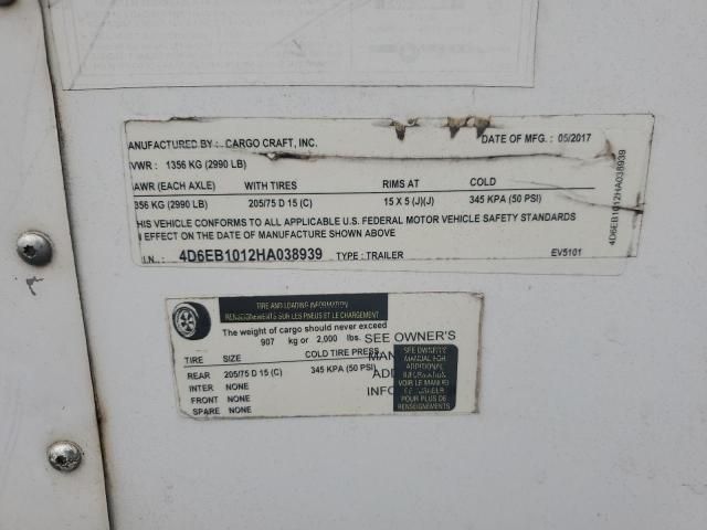 2017 Cargo Craft EV5101 Enclosed Cargo Trailer