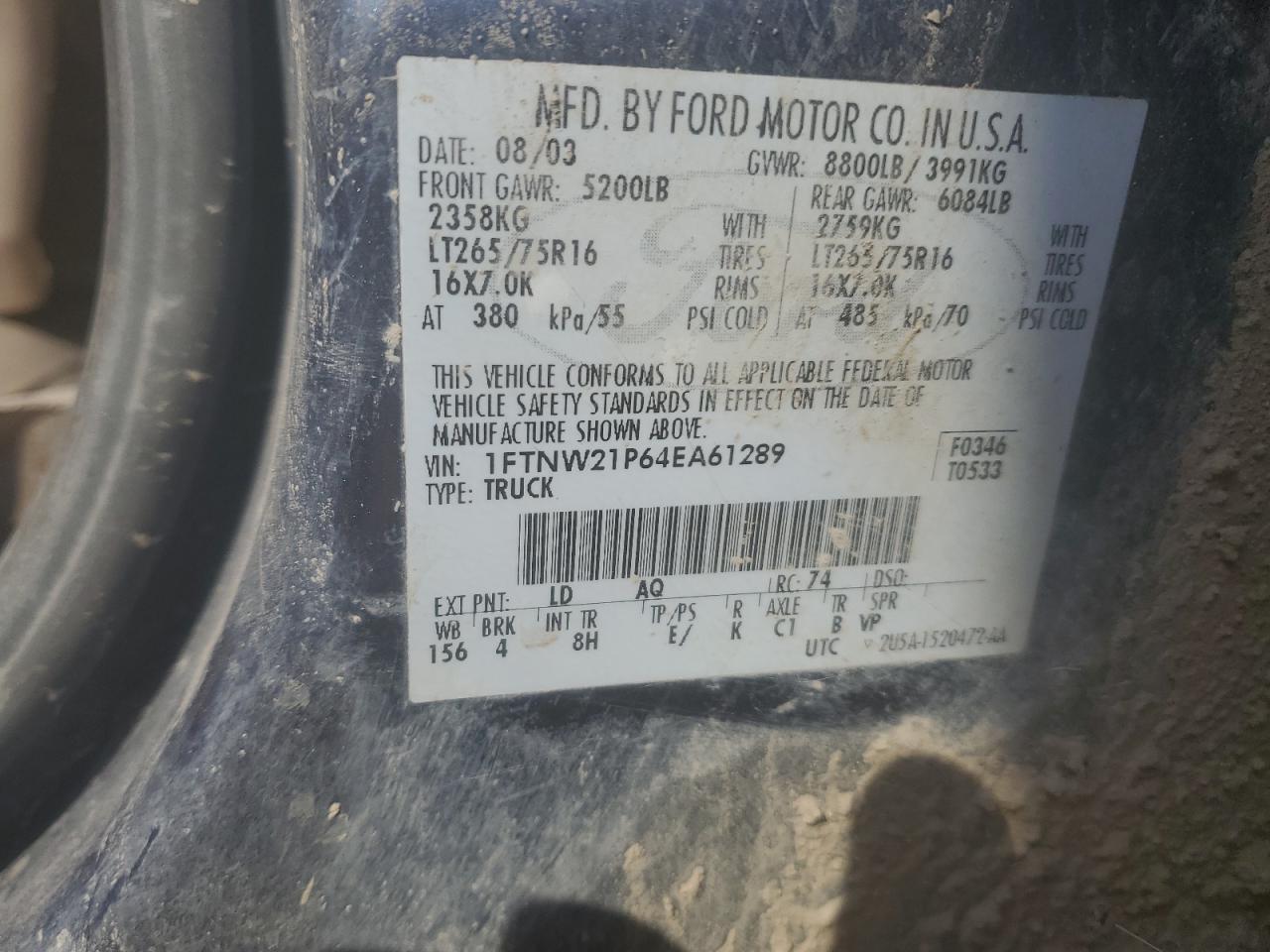 2004 Ford F250 Super Duty