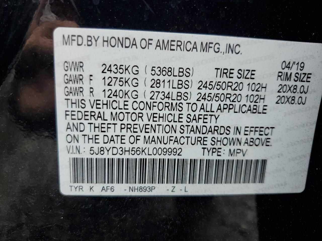 2019 Acura Mdx Technology