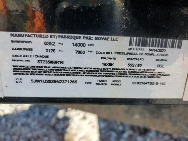 2022 Sure-Trac ST82164TBE-8-140 Tilt Deck Equipment Trailer