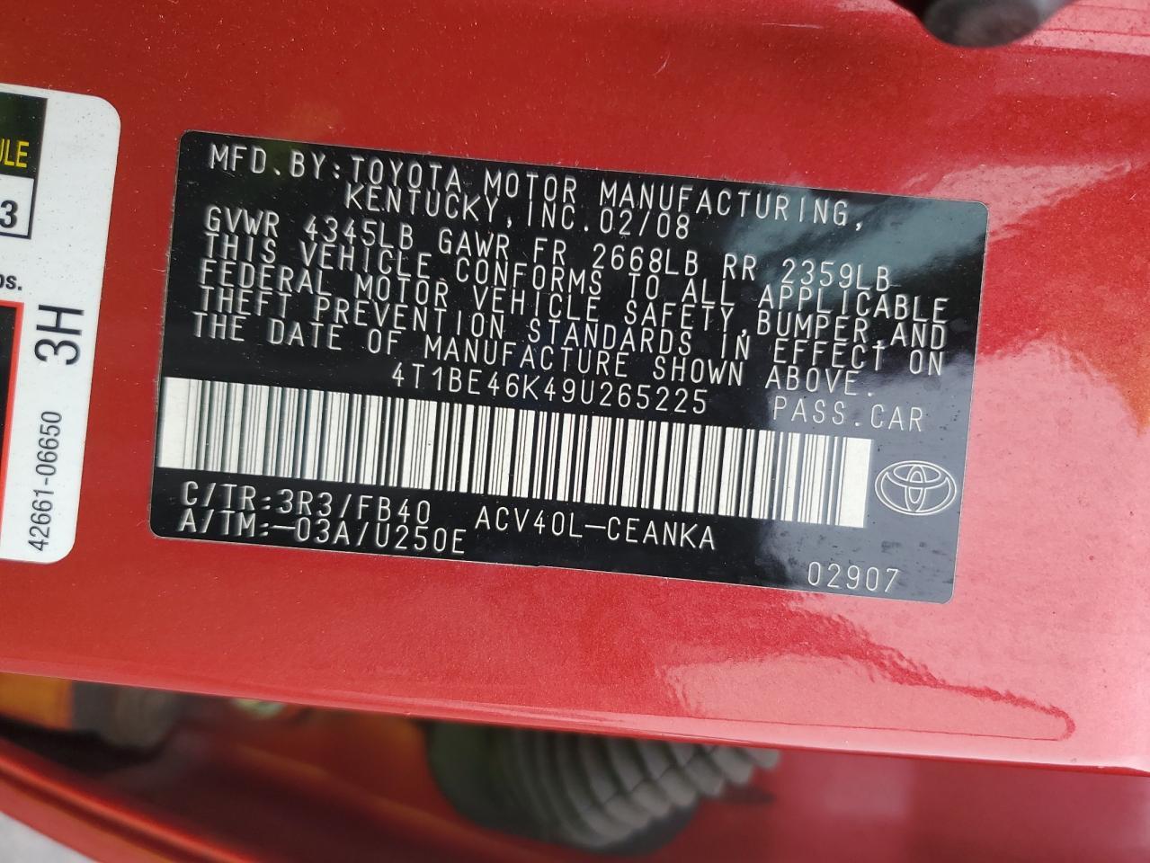 2009 Toyota Camry Base