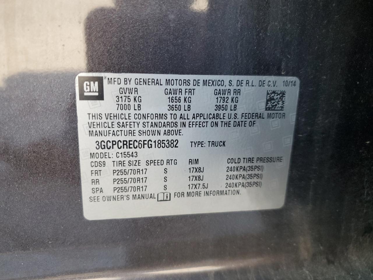 2015 Chevrolet Silverado C1500 LT