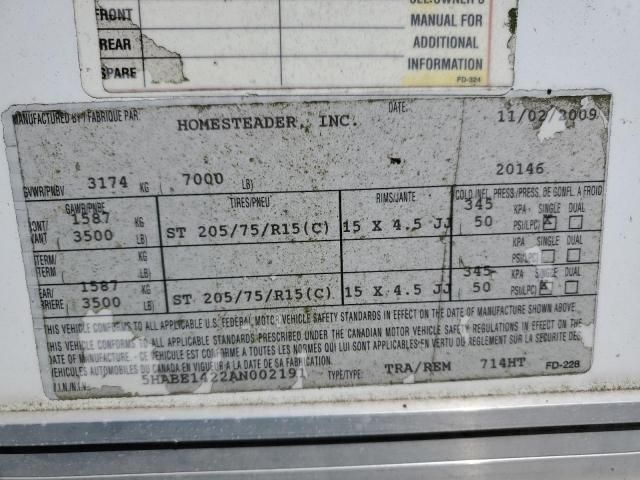 2010 Homesteader 714HT Enclosed Cargo Trailer