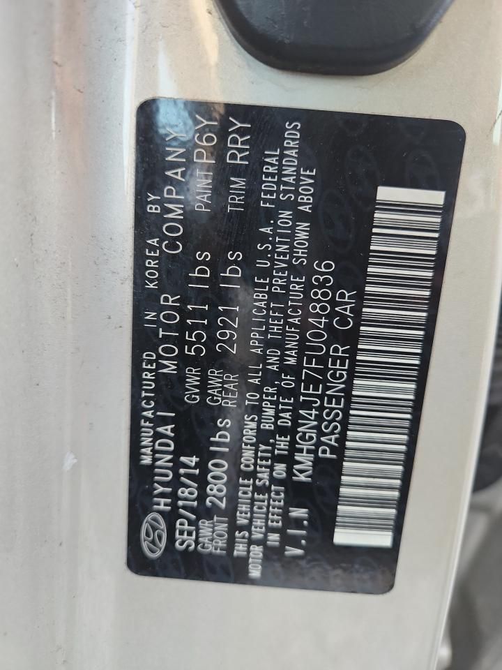 2015 Hyundai Genesis 3.8l